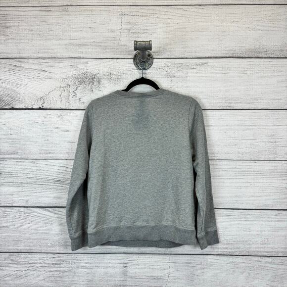 J.Crew Factory Women's Gray Oars Logo Graphic Crewneck Sweatshirt Size Small - Picture 2 of 5